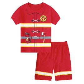 A&J DESIGN Kids Fireman Costume Boys Pajamas Sets 5T