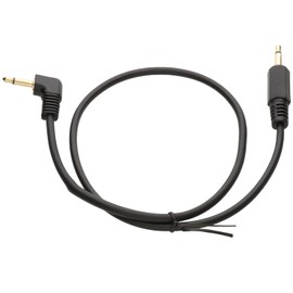 kenable Right Angle MONO 3.5mm Jack Plug to 3.5mm Jack Plug Cable Lead Gold 0.5m