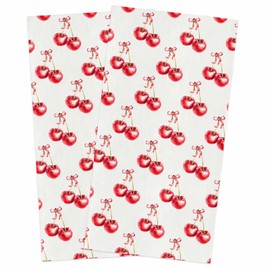 LiyanYenCng Kitchen Towels Watercolor Summer Red Cherry Dish Towels-2 Pack,Highly Absorbent Tea Towel with Hanging Loop, Classic Country Fruit Soft Hand Towels for Drying and Cleaning Dishes