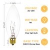 25 Pack Candle Light Bulbs, C26 Clear Torpedo Tip Candelabra