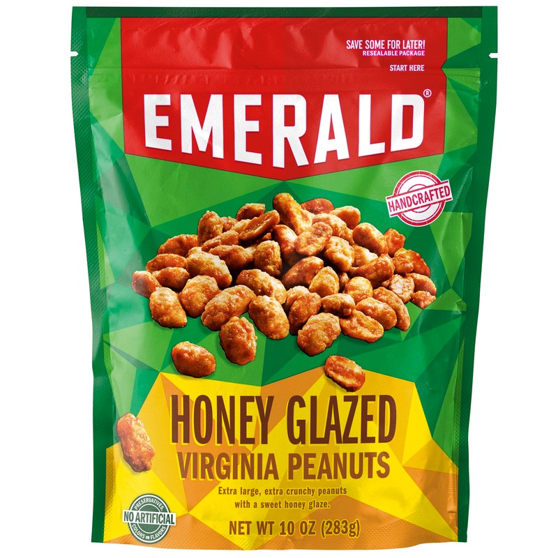 Emerald Honey Roasted Virginia Peanuts, 10 Oz (Pack of 2)