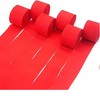 XIKSXITN 6 Rolls Red Crepe Paper Streamers -Red Streamers for