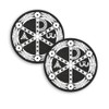 2 x 10cm Ancient Christian Symbol Vinyl Stickers - Jesus