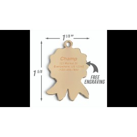 PawMods The Goodest Girl Dog Tag, Award Ribbon Pet ID Tag, Dog Tags for Dogs, Dog Gift