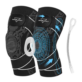 SEIERLAYLY HX-1 Adjustable Soft Breathable Knee Brace for Knees Protective, Knee Brace for Basketball Football Running Climbing Sports (X-Large)