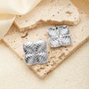 FFWTPY Women's Earrings Hypoallergenic Square Stainless Steel Earrings Trendy Commuting