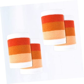 BESPORTBLE 2pairs Cotton Sweat-Absorbent Wristbands for Exercise Yoga and Gym Workouts Lightweight and Breathable Wrist Straps for Men Women Coral Red