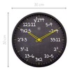NexTime Wall Clock, Black, One Size