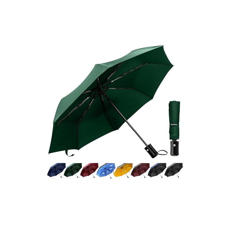 TechRise Umbrella, Windproof Umbrella with Automatic Opening & Closing, Portable