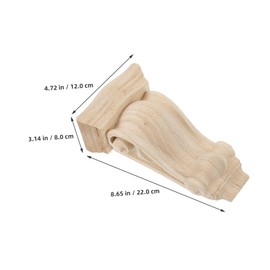 OSALADI Farmhouse Style Decorative Carved Wooden Corbels Small Roman Column Shelf Brackets