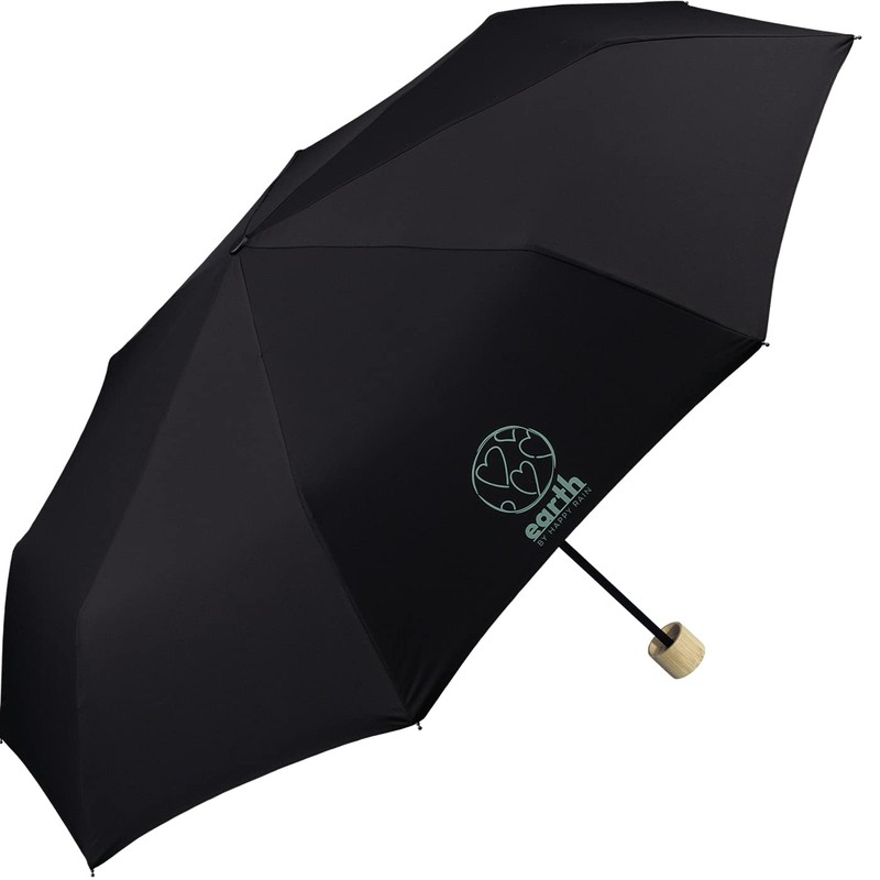 Happy Rain Pocket Umbrella Super Mini Earth, black