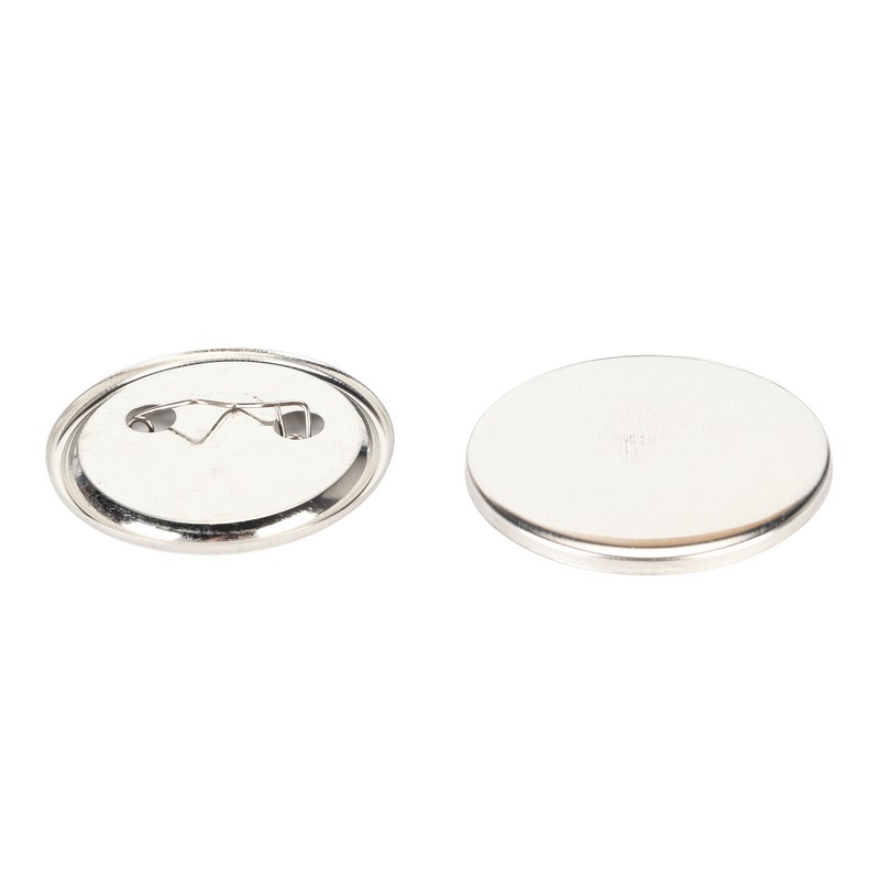 100 Set Pin Back Button Parts Blank Smoothing Metal Durable