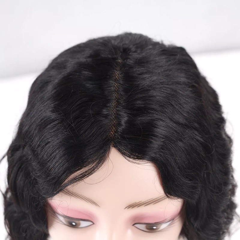Bhf Fashion Peluca De Encaje Medio Peruca Cabelo 100% Humano