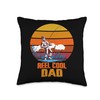 Reel Cool Dad Fishing Daddy Father's Day Men Throw Pillow