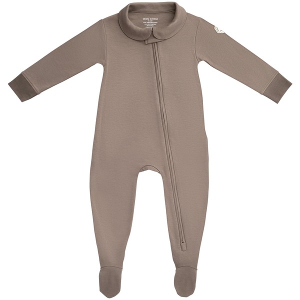 Footed Pajamas 100% Organic Pima Cotton Sleeper, Pocket for Security