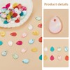 PH PandaHall 80 Pieces 8 Colours Natural Shell Pendants, Teardrop