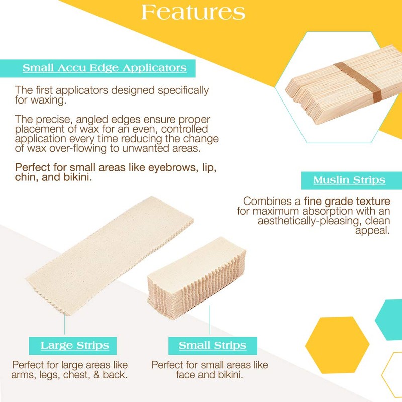 GIGI Wax Essentials, Applicators & Muslin Strips for Face &