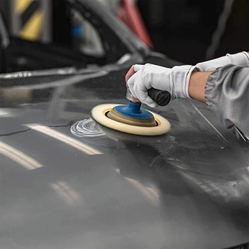 ANCLLO 8 Inch 100% Wool Hook and Loop Grip Buffing