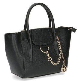 CAPRICE Women's Medium Leather Handbag, Black (Black Nappa)