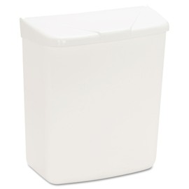HOSPECO 250201W Wall Mount Sanitary Napkin Receptacle-ABS, PPC Plastic, 1 gal, White