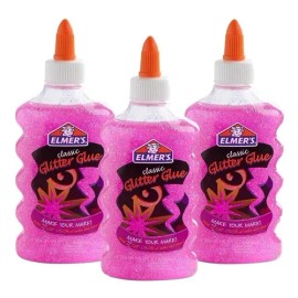 Pegamento Slime Glitter Glue Rosa Niños Niñas Escolar Elmers