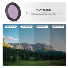 Freewell ND8 ND16 ND32 ND64 for DJI OSMO Action 5 Light Shielding Lens Shutter Speed Adjustment (ND Filter) Genuine Product