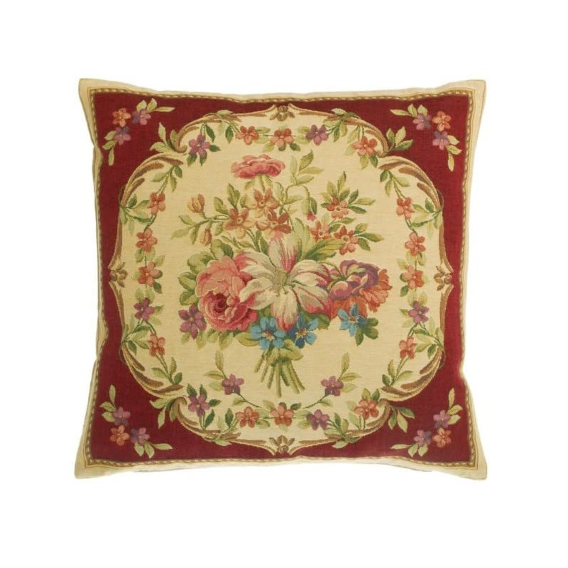 Yapatkwa Belgian Tapestry, Classic French Flower Bouquet, Blue, Decorative Woven