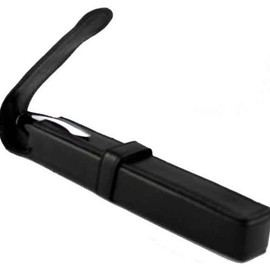 Aston Leather Black Box Style Single Pen Case