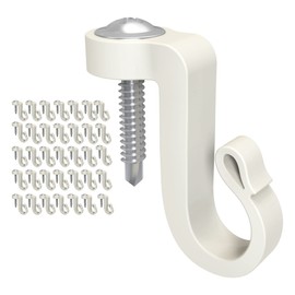 Blifula Q Hanger Screws in Hooks Outdoor Hooks for String Lights and Garage New Year Party Outdoor,Christmas Light Hooks (36 Pack)