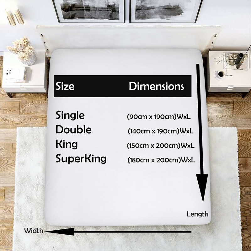 White Double fitted sheet Non-iron, Soft, Plain 200TC polycotton bottom