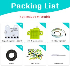 ELECFREAKS - Kit de ladrillos de construcción 6 en 1, kit de aprendizaje educativo STEM programable con más de 200 bloques de construcción (sin micro: bit)