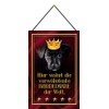 Blechschild Blechemma with cord 30 x 20 cm "Hier wohnt