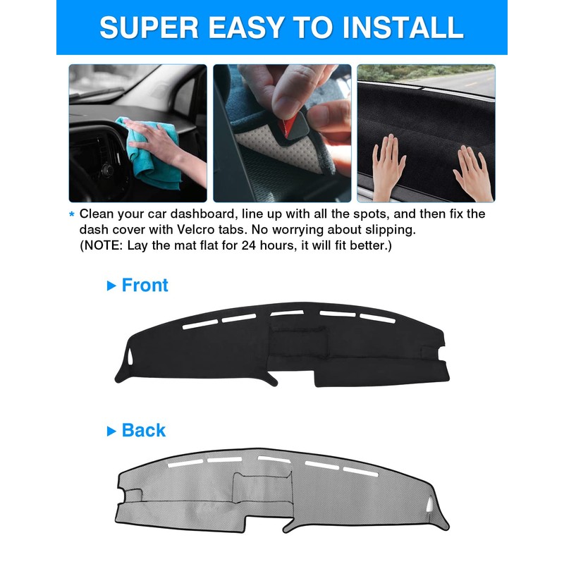 Autorder Dashboard Cover Mat for 1992-1996 Ford F150 F250 F350