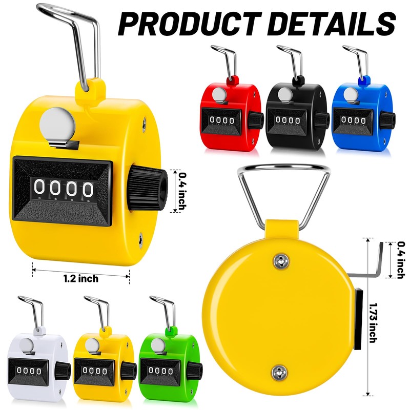 ALDMIO 24 Pack Hand Tally Counter, 4 Digit Mechanical Tally