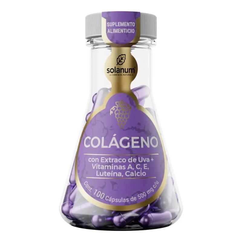 Solanum Colágeno Con Extracto De Uva Y Vit. 100 Cápsulas