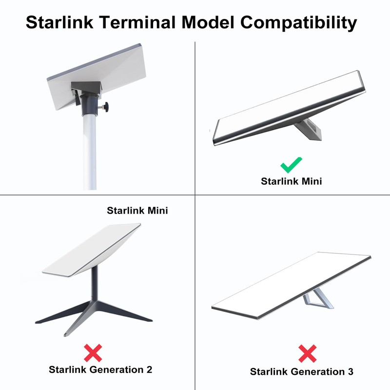 EEZ RV Products Retractable Aluminum Pole (16 Gauge)-10ft with Starlink