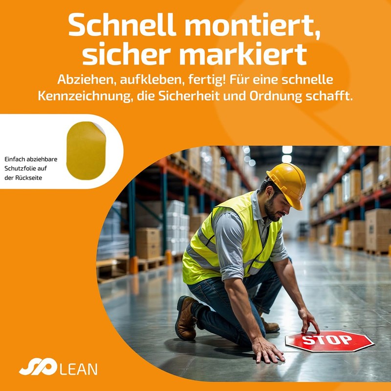 spLEAN Infloorma Pro Floor Sign 600 mm 100 Stop (Hold