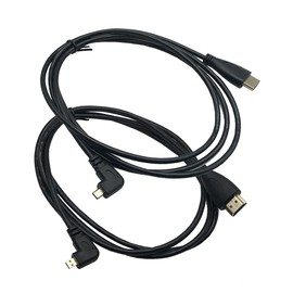 Seadream Angled Micro HDMI to HDMI Cable 2Pack 5Feet 1.5M 90 Degree Angled Micro HDMI Male to HDMI Male Cable (2Pack Each of Left and Right)