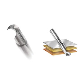 Amana Tool 51502 - Flauta CNC de carburo sólido, corte de aluminio 1/4 de diámetro x 5/8 x 1