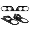 2pcs Front Bumper Foglight Cover Dual Holes Car Accessory Fit