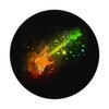 Cool Electric Guitar Pop Socket With Multicolor Splash