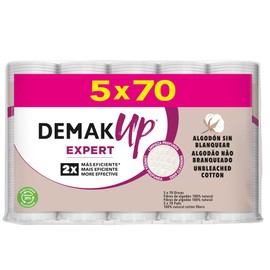 Demak'Up Expert Round Cotton Pads, Makeup Removal, 350 Cotton Pads, Pack Count 5 (5x70)