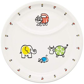 Lisa Larson LL50-38 Lunch Plate, 8.3 inches (21 cm), Baby Mikey Pattern, Children's Dishes, Children's Dishes
