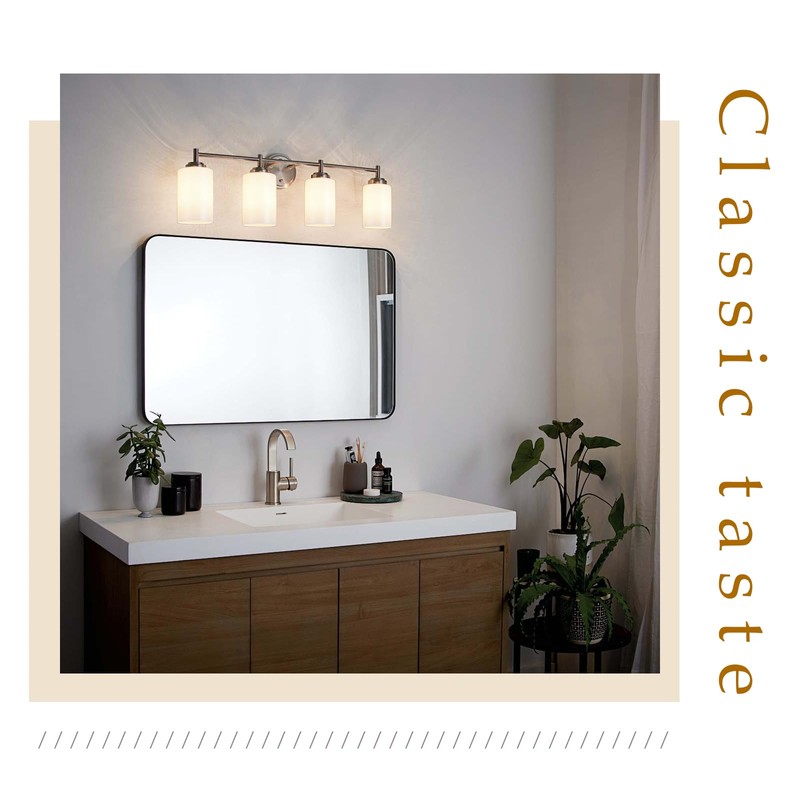 Eidonta 4 Pack White Opal Glass Shades Covers, 5.5in Height,