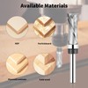 EANOSIC Extra Long Compression Flush Trim Router Bit 1/4" Shank
