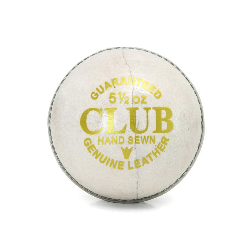 Pro Impact Cricket Balls (White Club Leather (1 Ball))