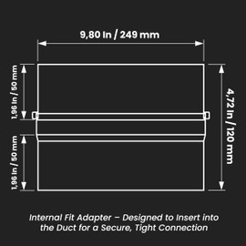 Repa Market Galvanized Steel 10 Inch Duct Backdraft Damper - One-Way Airflow HVAC Damper, Dryer Vent Damper, Metal Inline Backdraft - 10 Inch Duct Damper, Dryer Duct Connector with Backdraught Flap
