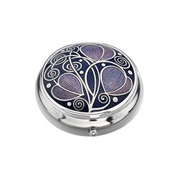 Pill Box in a Celtic Swirls Design (Purple)