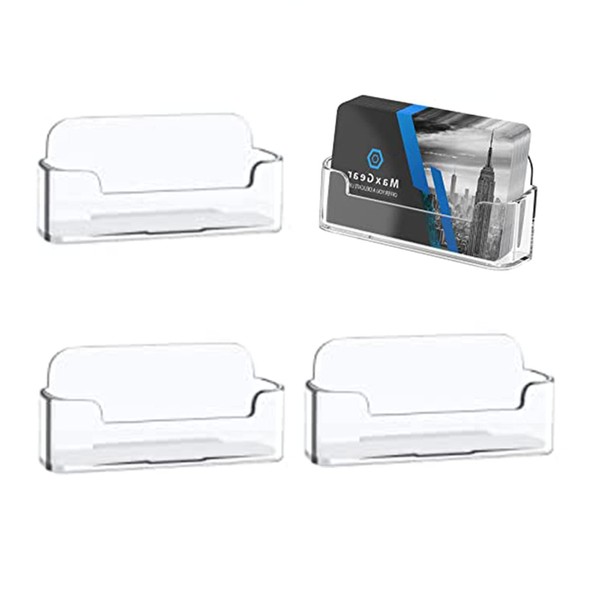 Clear Business Card Case for Desk,Plastic Business Card Holder,Acrylic Business