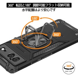Google Pixel6 Case, Ring, Shockproof, Cover, Thin, TPU + PC Material, Anti-Slip, Compatible with Car Holder with Ring, Drop Prevention, Stand Function, Scratch Prevention, Integrated Cover, Black